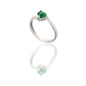 ANELLO DONNA SOLITARIO CUORE GAMBO A ONDA