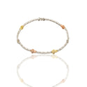 Bracciale Oro Bianco Oro 18 carati Tennis rigido Zirconi Bianchi lunghezza 18cm