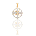 Ciondoli Oro Giallo Oro Bianco Oro 18 carati Rosa dei venti traforata Solo Oro 2,3cm x 1,8cm