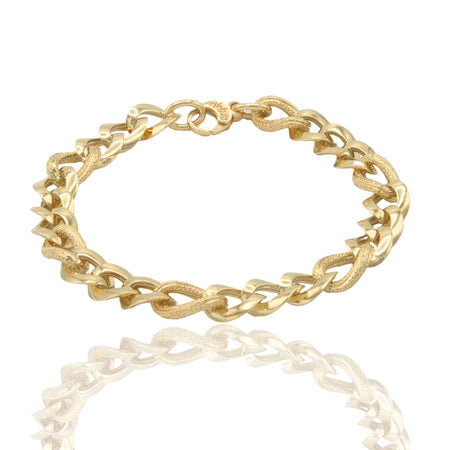 Bracciale Oro Giallo Oro 18 carati Groumette 3+1 Solo Oro
