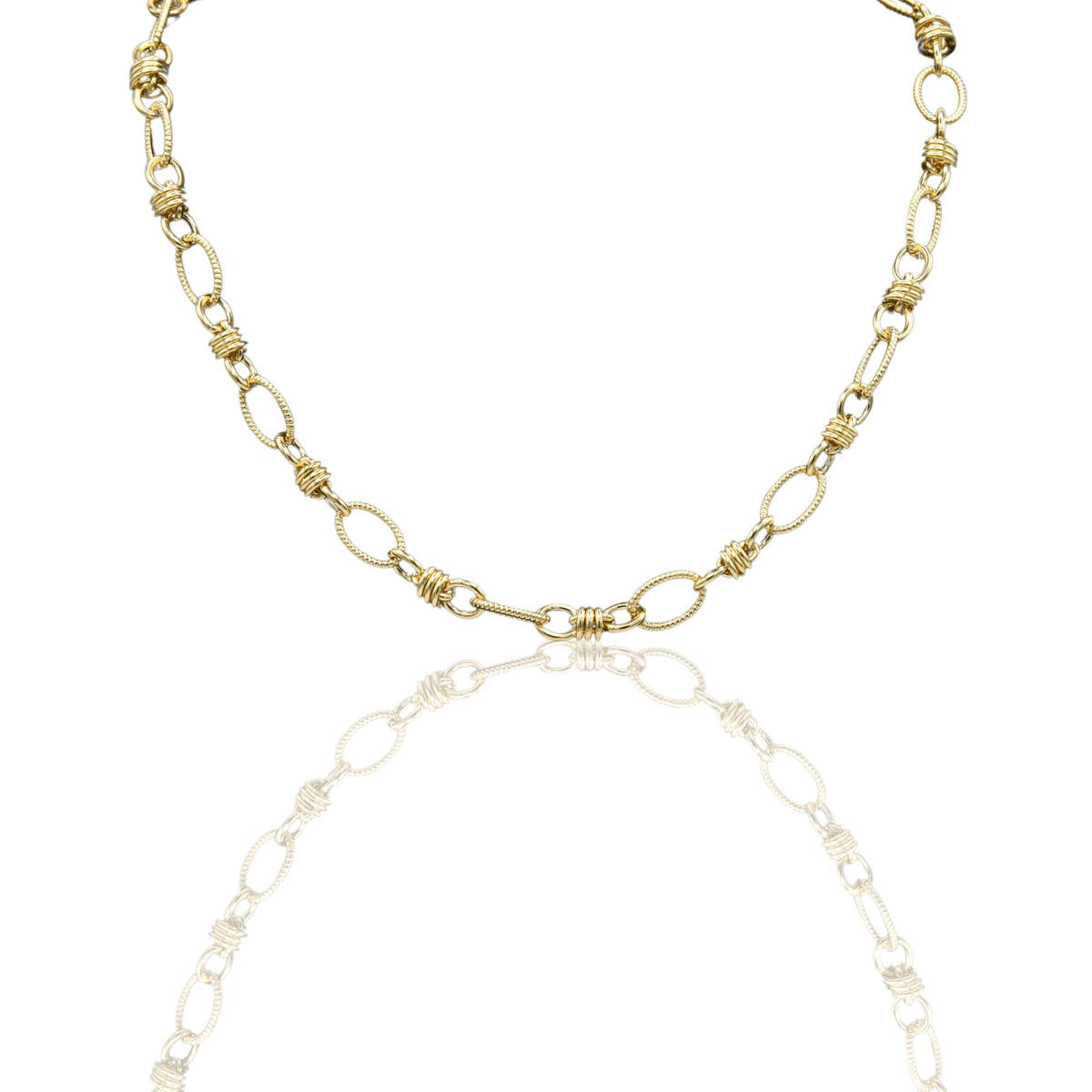 Collana Oro Giallo Oro 18 carati Maglie morbide miste Gogronate Solo Oro