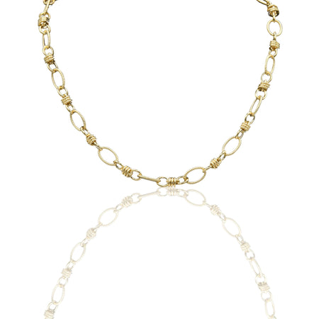 Collana Oro Giallo Oro 18 carati Maglie morbide miste Gogronate Solo Oro