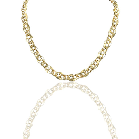 Collana Oro Giallo Oro 18 carati  Maglia Intrecciata   Solo Oro