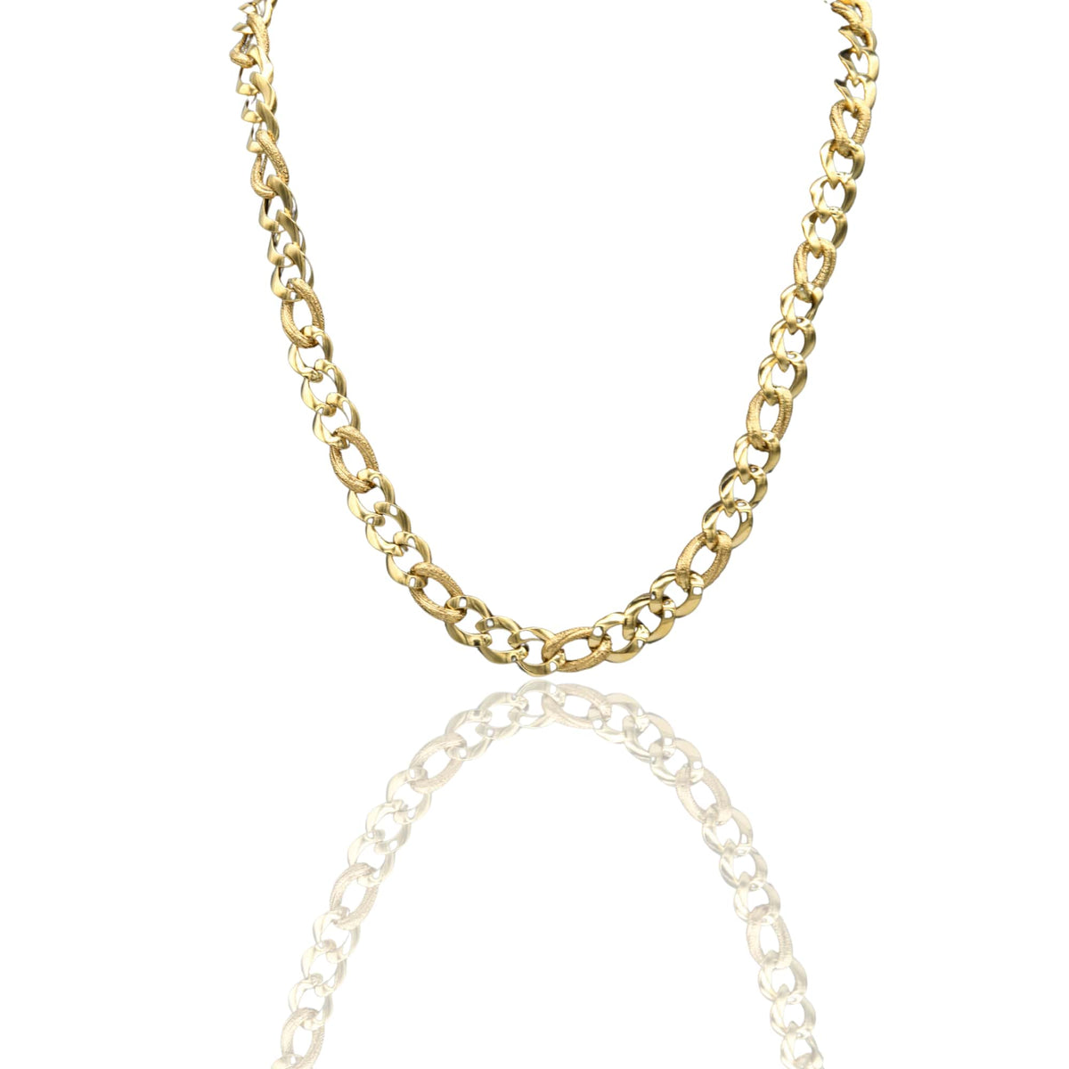 Collana Oro Giallo Oro 18 carati Maglia 3+1 Solo Oro