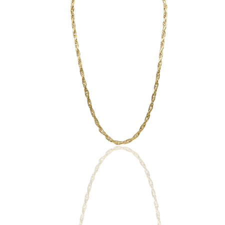 Collana Oro Giallo Oro 18 carati Catena Maglia Intrecciata Solo Oro