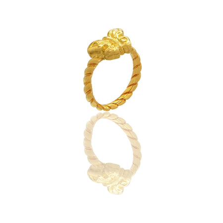 Anello Oro Giallo Oro 18 carati  Farfalla Solo Oro