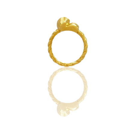 Anello Oro Giallo Oro 18 carati  Onda Mare  Solo Oro