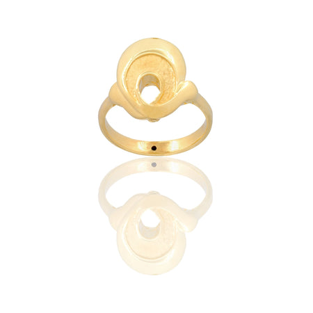 Anello Oro Giallo Oro 18 carati Ovale  Foro Centrale Solo Oro