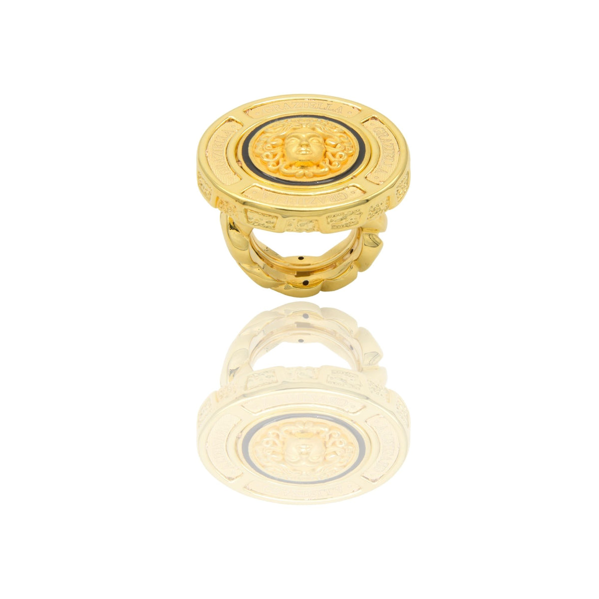 ANELLO  UOMO GROUMETTE VOLTO MEDUSA