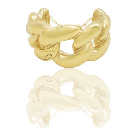 Bracciale Oro Giallo Oro 18 carati  Rigido Groumette Solo Oro 2 mis.