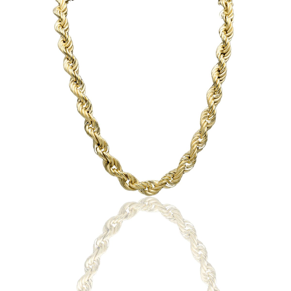 Collana Oro Giallo Oro 18 carati  Corda Chiusura Greca  Solo Oro cm.70 spess. mm 12