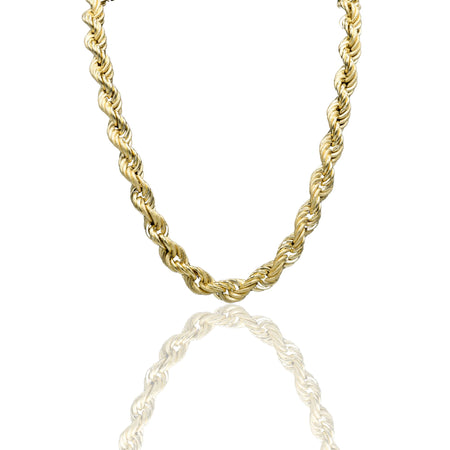 Collana Oro Giallo Oro 18 carati  Corda Chiusura Greca  Solo Oro cm.70 spess. mm 12