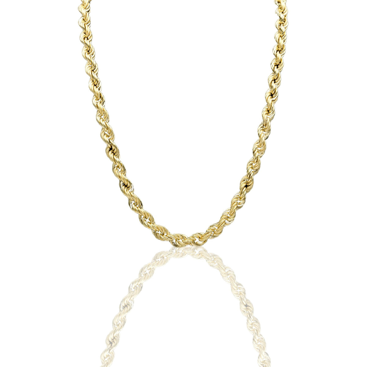 Collana Oro Giallo Oro 18 carati Corda Chiusura Greca Solo Oro cm.70 spess. mm 10