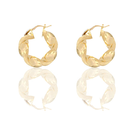 Orecchini Oro Giallo Oro 18 carati Cerchi Torchon   Solo Oro Spessore mm. 8 diametro interno cm. 1,50