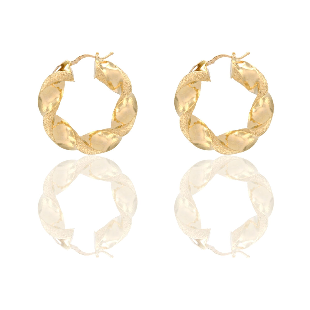 Orecchini Oro Giallo Oro 18 carati Cerchi Torchon   Solo Oro Spessore mm. 8 diametro interno cm.2,00