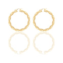 Orecchini Oro Giallo Oro 18 carati Cerchi Torchon   Solo Oro Spessore mm. 8 diametro interno  cm.2,5