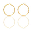 Orecchini Oro Giallo Oro 18 carati Cerchi Torchon   Solo Oro Spessore mm.6 diametro interno  cm.7