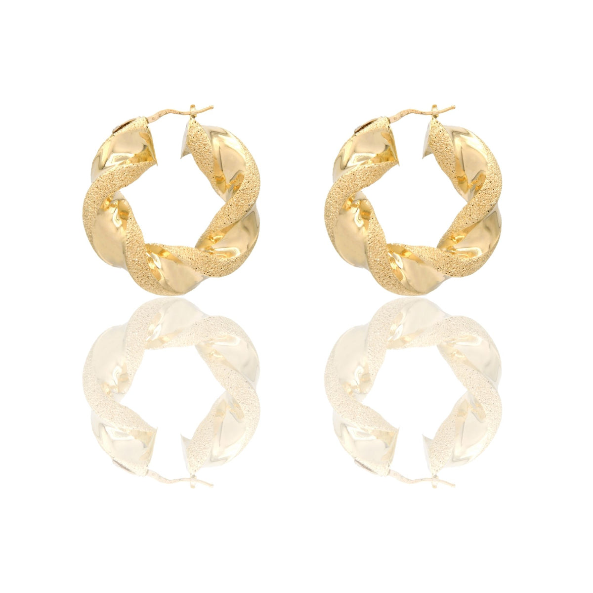 Orecchini Oro Giallo Oro 18 carati Cerchi Torchon   Solo Oro Spessore mm.12 diametro interno  cm.4