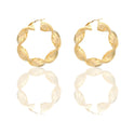 Orecchini Oro Giallo Oro 18 carati Cerchi Torchon Con Greca Solo Oro Spessore mm. 12 diametro interno  cm.5,5