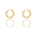 Orecchini Oro Giallo Oro 18 carati Cerchi Torchon Con Greca Solo Oro Spessore mm. 6 diametro interno  cm.2,5