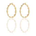 ORECCHINI DONNA CERCHI TORCHON CON GRECA