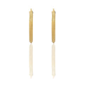 Orecchini Oro Giallo Oro Bianco Oro 18 carati Cerchi Greca Piramide Solo Oro Spessore mm.6 diametro interno  cm.5,5