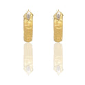 Orecchini Oro Giallo Oro Bianco Oro 18 carati Cerchi Bombati Solo Oro Spessore mm.6 diametro interno  cm.2,5