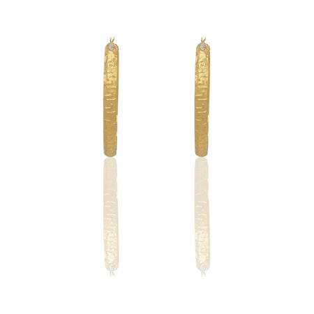 Orecchini Oro Giallo Oro Bianco Oro 18 carati Cerchi Bombati Solo Oro Spessore mm.6 diametro interno  cm.5