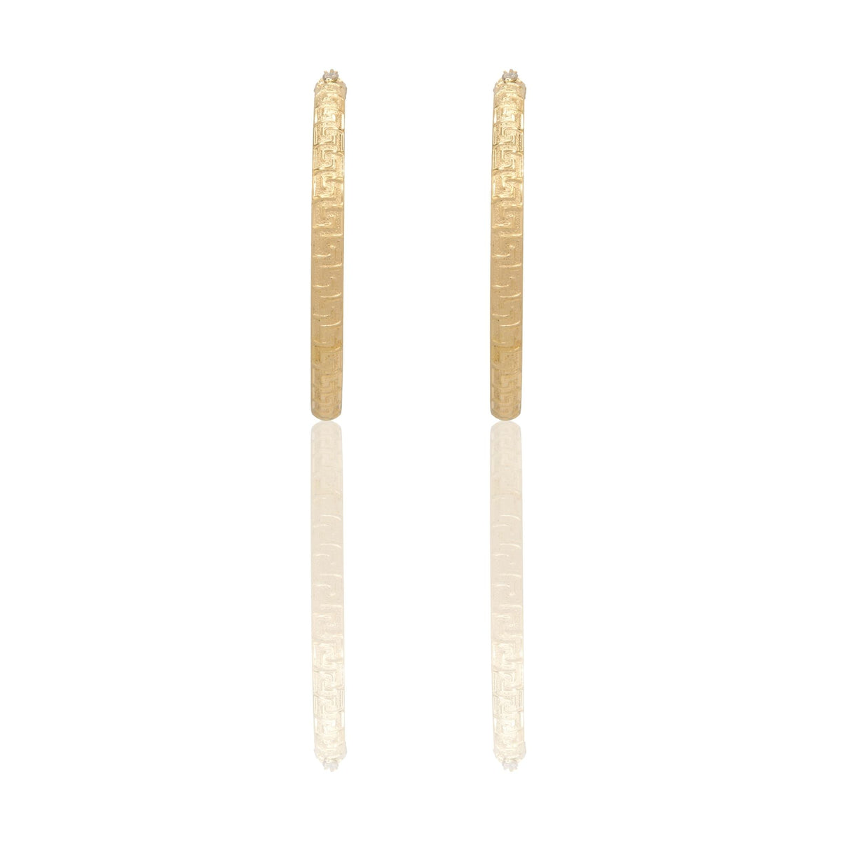 Orecchini Oro Giallo Oro Bianco Oro 18 carati Cerchi Bombati Solo Oro Spessore mm.6 diametro interno  cm.6,5