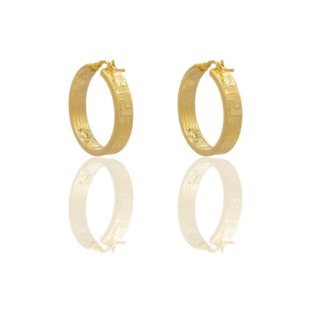 Orecchini Oro Giallo Oro Bianco Oro 18 carati Cerchi Squadrati  Solo Oro Spessore mm.6 diametro interno  cm.3