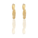 Orecchini Oro Giallo Oro Bianco Oro 18 carati Cerchi Intrecciati Solo Oro Spessore mm.6 diametro interno  cm.2,5