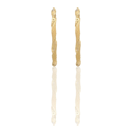 Orecchini Oro Giallo Oro Bianco Oro 18 carati Cerchi Intrecciati Solo Oro Spessore mm.6 diametro interno  cm.6,5