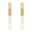 Orecchini Oro Giallo Oro Bianco Oro 18 carati Cerchi Bombati Solo Oro Spessore mm. 10 diametro interno  cm.4