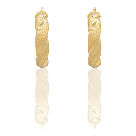 Orecchini Oro Giallo Oro Bianco Oro 18 carati Cerchi Bombati Solo Oro Spessore mm. 10 diametro interno  cm.4