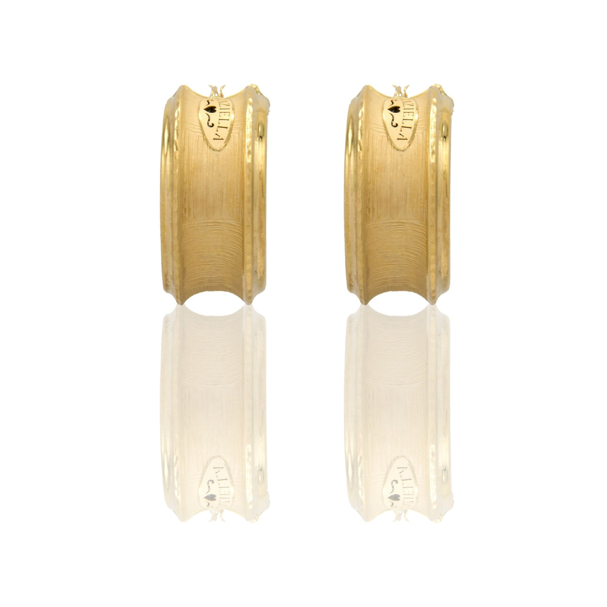 Orecchini Oro Giallo Oro 18 carati Cerchi Incavati Solo Oro Spessore mm. 15 diametro interno  cm.3