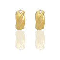 Orecchini Oro Giallo Oro Bianco Oro 18 carati Cerchi Incavati  Solo Oro Spessore mm. 10 diametro interno  cm.4.5