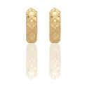 Orecchini Oro Giallo Oro 18 carati Cerchi Con Rombi  Solo Oro Spessore mm. 10 diametro interno  cm.3
