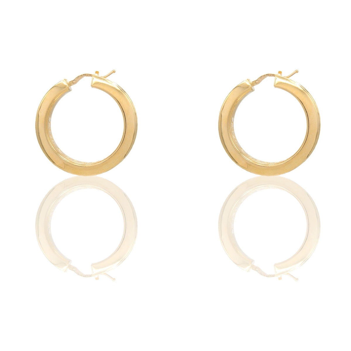 Orecchini Oro Giallo Oro 18 carati Cerchi Scavati  Solo Oro Spessore mm. 0,6 diametro interno  cm.2