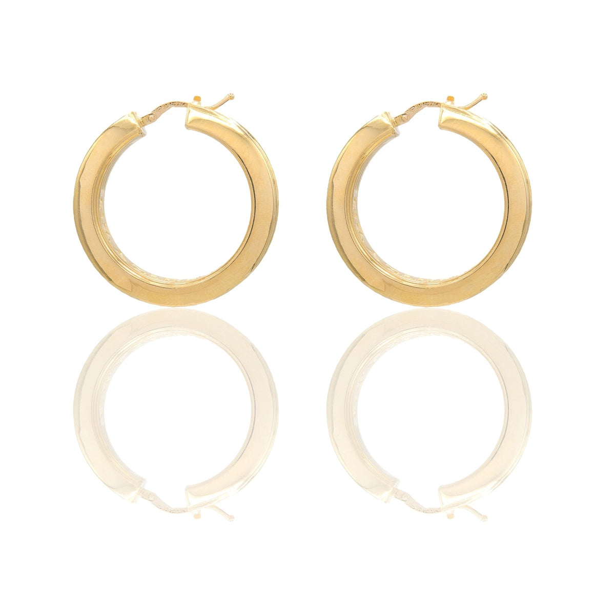 Orecchini Oro Giallo Oro 18 carati Cerchi Scavati  Solo Oro Spessore mm. 0,5 diametro interno  cm.2