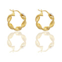 Orecchini Oro Giallo Oro 18 carati Cerchi Torchon Con Greca Solo Oro Spessore mm. 6 diametro interno  cm.2,5