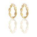 ORECCHINI DONNA CERCHI TORCHON CON GRECA