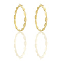 ORECCHINI DONNA CERCHI TORCHON CON GRECA