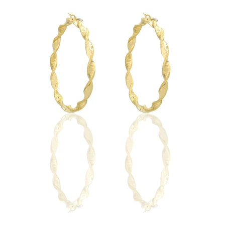 ORECCHINI DONNA CERCHI TORCHON CON GRECA