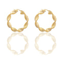 Orecchini Oro Giallo Oro 18 carati Cerchi Torchon Con Greca Solo Oro Spessore mm. 8 diametro interno  cm. 2,5
