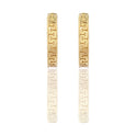 Orecchini Oro Giallo Oro 18 carati Cerchi Con Greca Solo Oro  diametro interno  cm.3,5