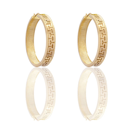 ORECCHINI DONNA CERCHI CON GRECA
