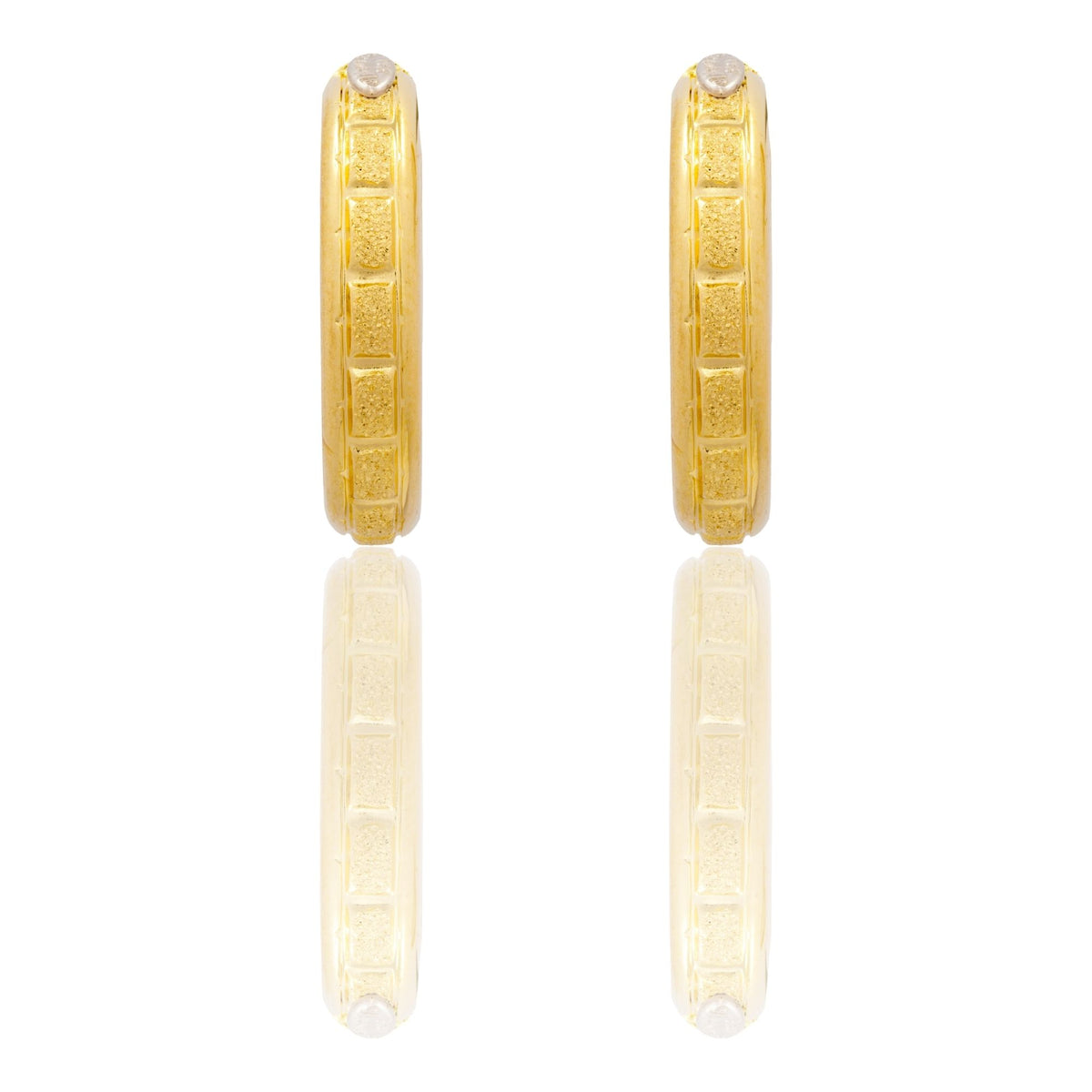 Orecchini Oro Giallo Oro 18 carati  Cerchi Bombati  Solo Oro Spessore mm. 6 diametro interno  cm.2,5  