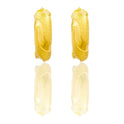 Orecchini Oro Giallo Oro 18 carati  Cerchi Con Onde  Solo Oro Spessore mm.10 diametro interno  cm.2,5