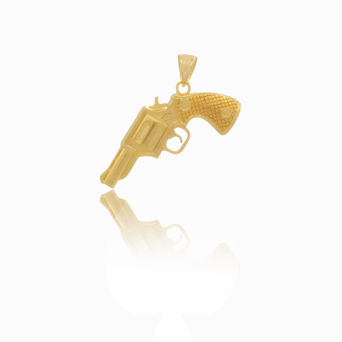 Ciondolo Oro Giallo Oro 18 carati Pistola Elettroformata Solo Oro