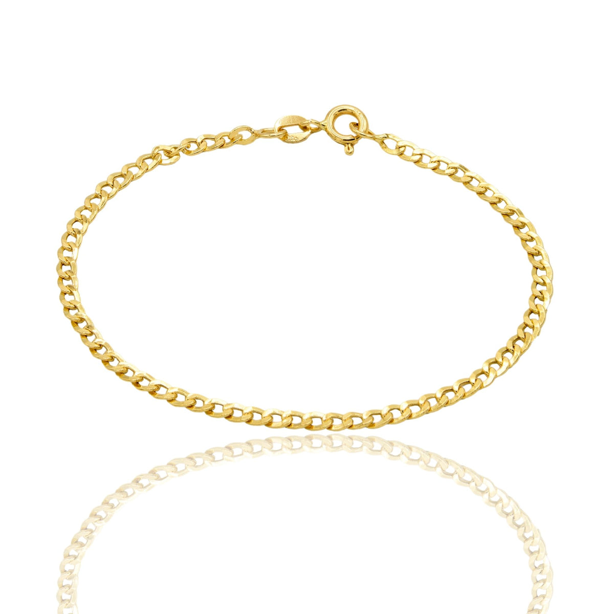 Bracciale Oro Giallo Oro 18 carati Catena Maglia  Groumette Solo Oro cm. 21